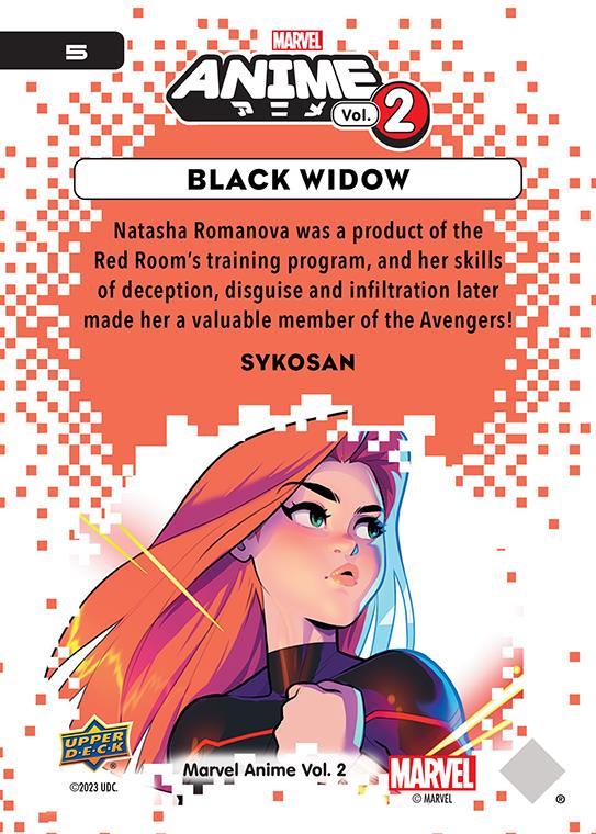 Black Widow / ブラック・ウィドウ 2023 Upper Deck Marvel Anime Vol.2 ベースカード #5