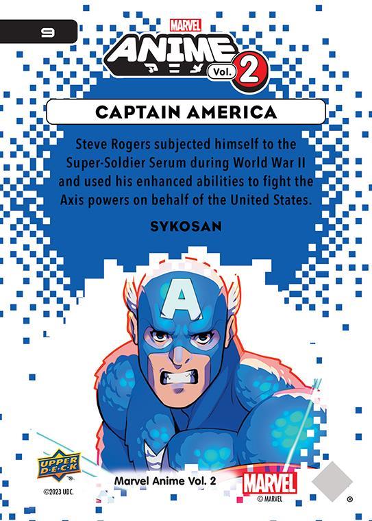 Captain America / キャプテン・アメリカ 2023 Upper Deck Marvel Anime Vol.2 ベースカード #9