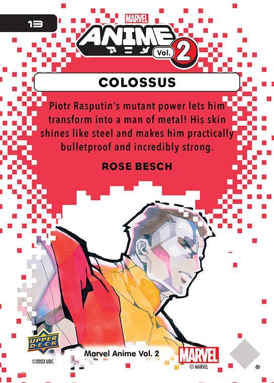 Colossus / コロッサス 2023 Upper Deck Marvel Anime Vol.2 ベースカード #13