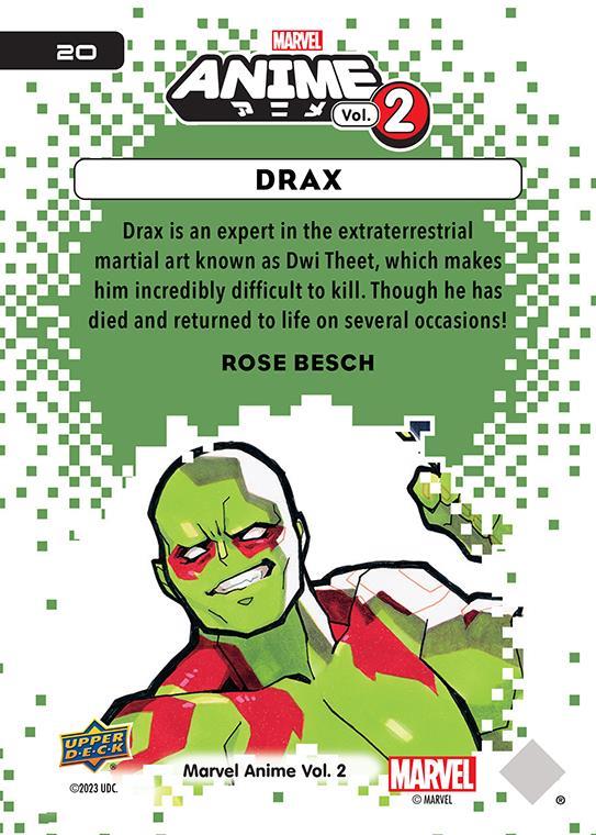 Drax / ドラックス 2023 Upper Deck Marvel Anime Vol.2 ベースカード #20