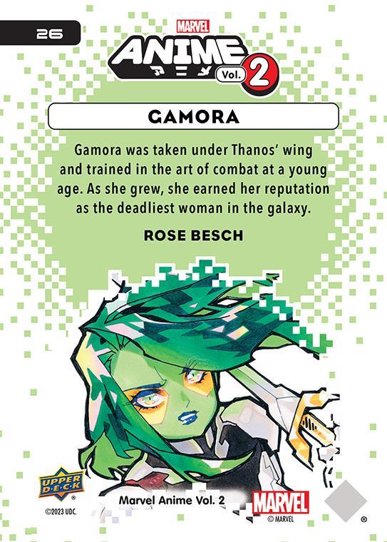 Gamora / ガモーラ 2023 Upper Deck Marvel Anime Vol.2 ベースカード #26