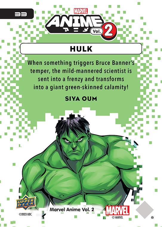 Hulk / ハルク 2023 Upper Deck Marvel Anime Vol.2 ベースカード #33