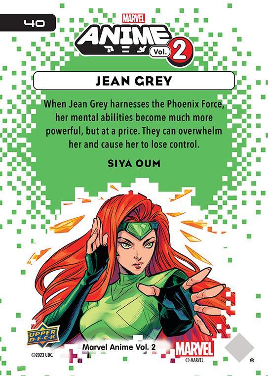 Jean Grey / ジーン・グレイ 2023 Upper Deck Marvel Anime Vol.2 ベースカード #40