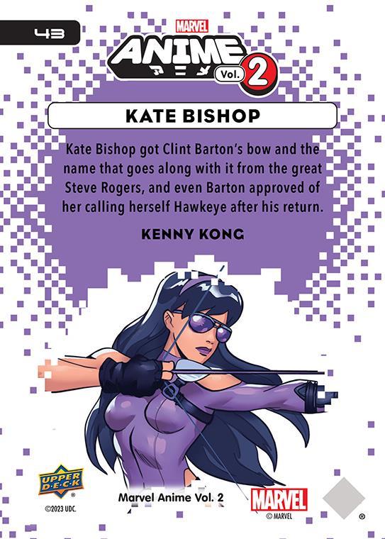 Kate Bishop / ケイト・ビショップ 2023 Upper Deck Marvel Anime Vol.2 ベースカード #43