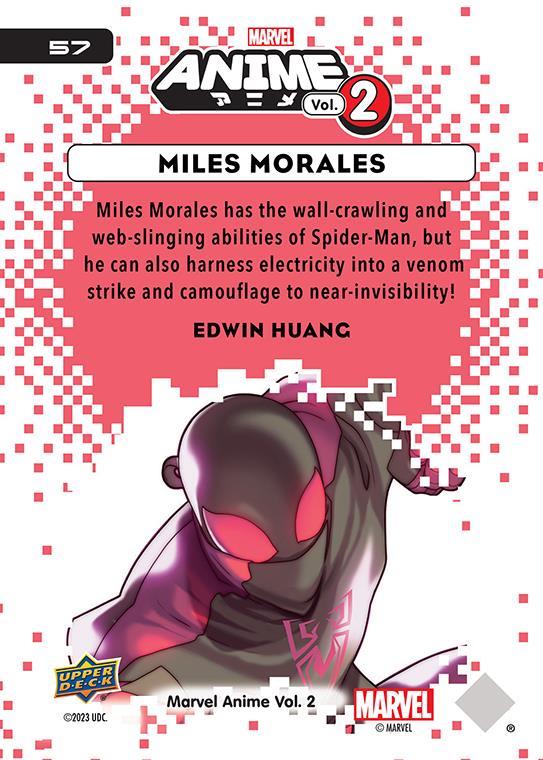 Miles Morales / マイルズ・モラレス 2023 Upper Deck Marvel Anime Vol.2 ベースカード #57