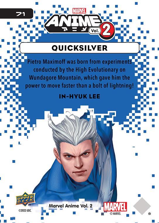 Quicksilver / クイックシルバー 2023 Upper Deck Marvel Anime Vol.2 ベースカード #71