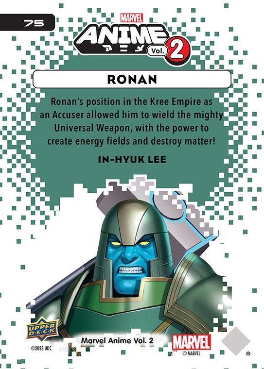 Ronan / ロナン 2023 Upper Deck Marvel Anime Vol.2 ベースカード #75