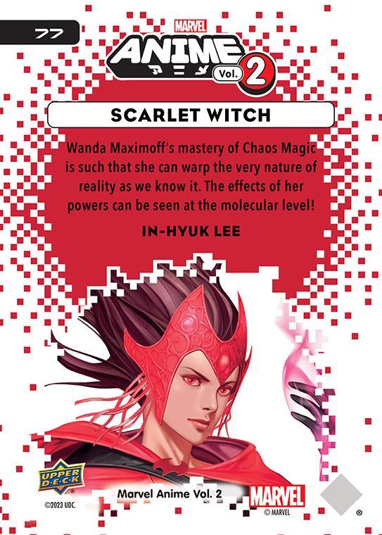 Scarlet Witch / スカーレット・ウィッチ 2023 Upper Deck Marvel Anime Vol.2 ベースカード #77