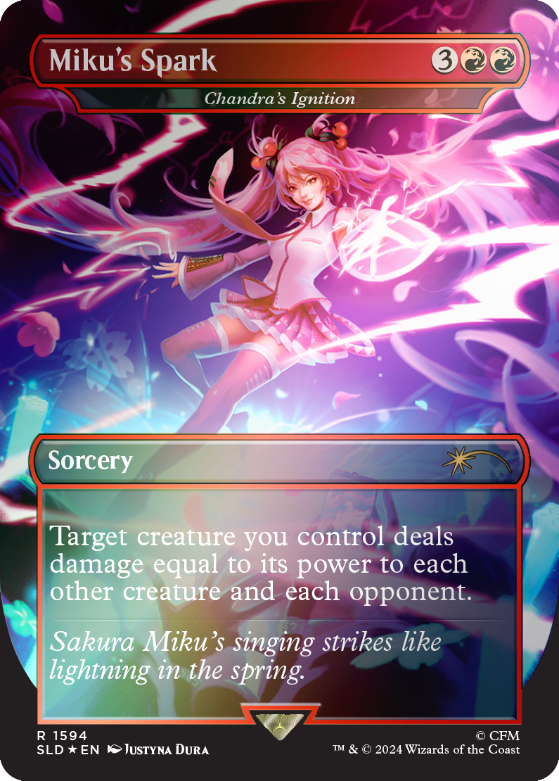 【1594】ミクの閃光 / Miku's Spark (チャンドラの灯の目覚め / Chandra's Ignition) 英語版 foil 初音ミクコラボ