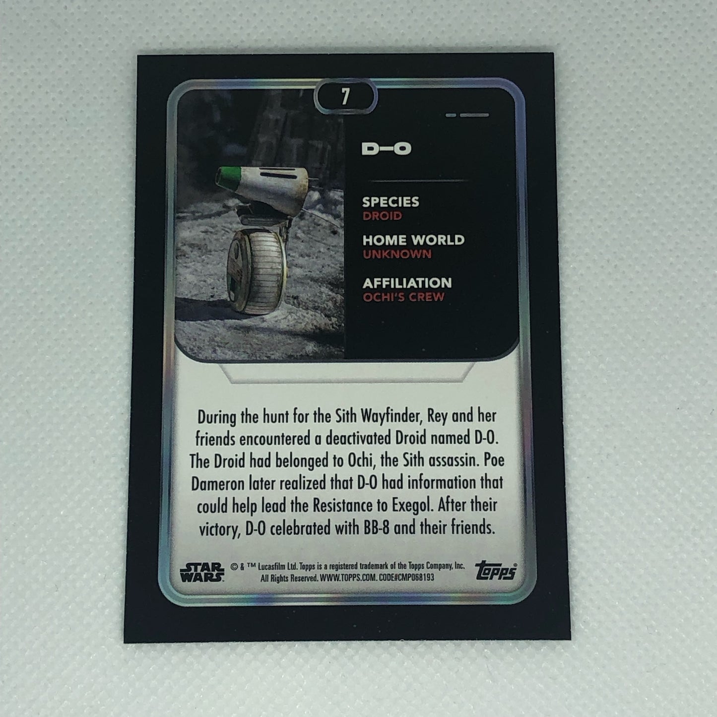 D-0 2023 Topps Star Wars ベースカード #7