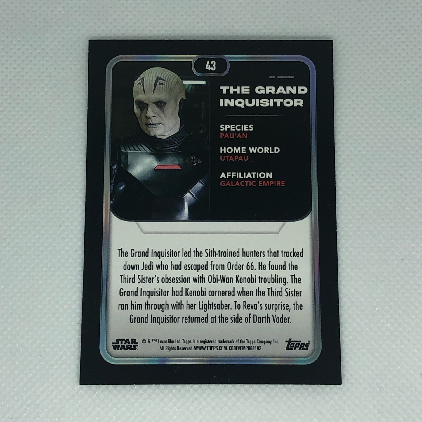 大尋問官 2023 Topps Star Wars ベースカード #43