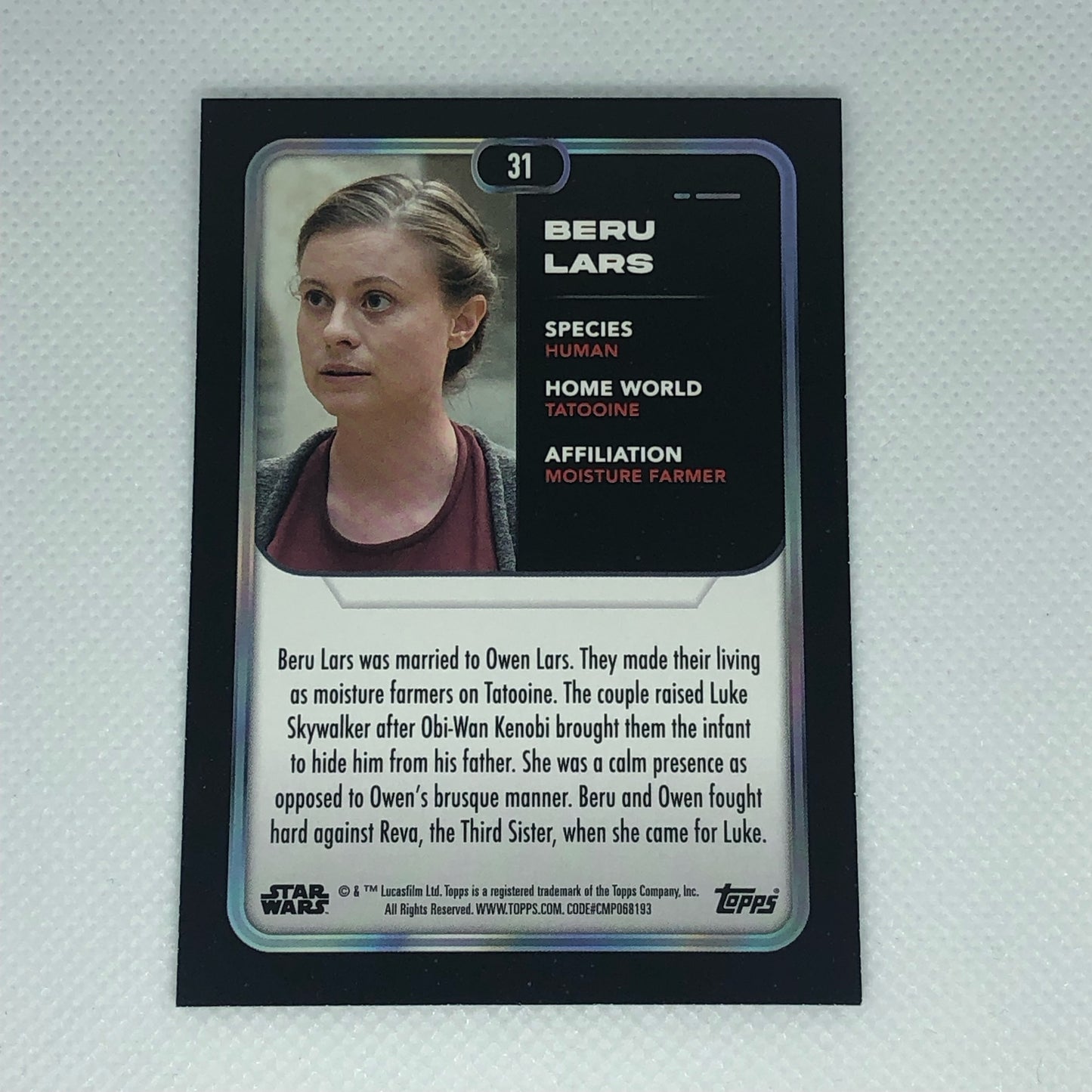 ベルー・ラーズ 2023 Topps Star Wars ベースカード #31