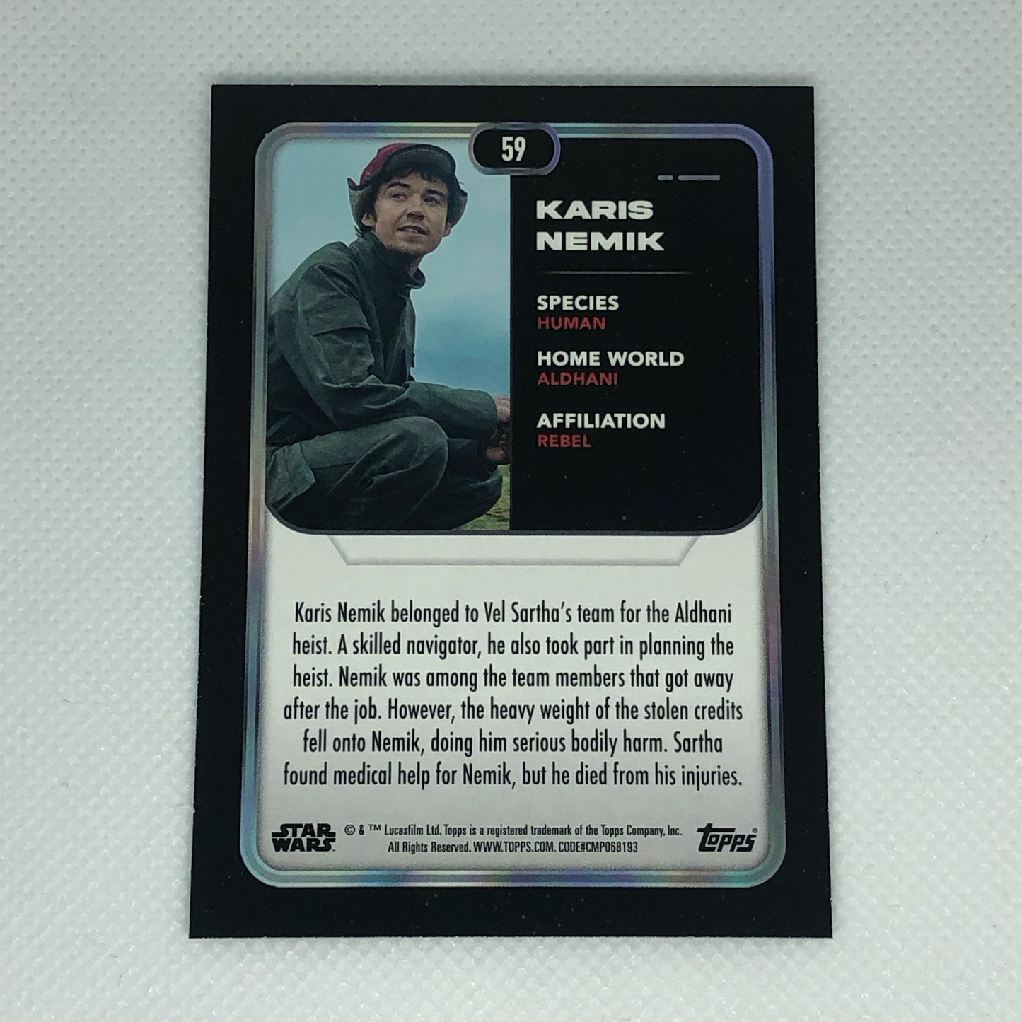 カリス・ネミック 2023 Topps Star Wars ベースカード #59