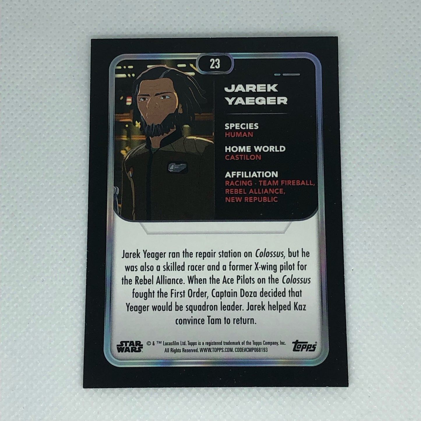 ジャレク・イェーガー 2023 Topps Star Wars ベースカード #23