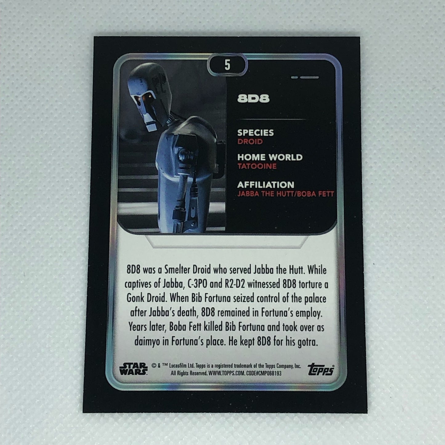 8D8 2023 Topps Star Wars ベースカード #5