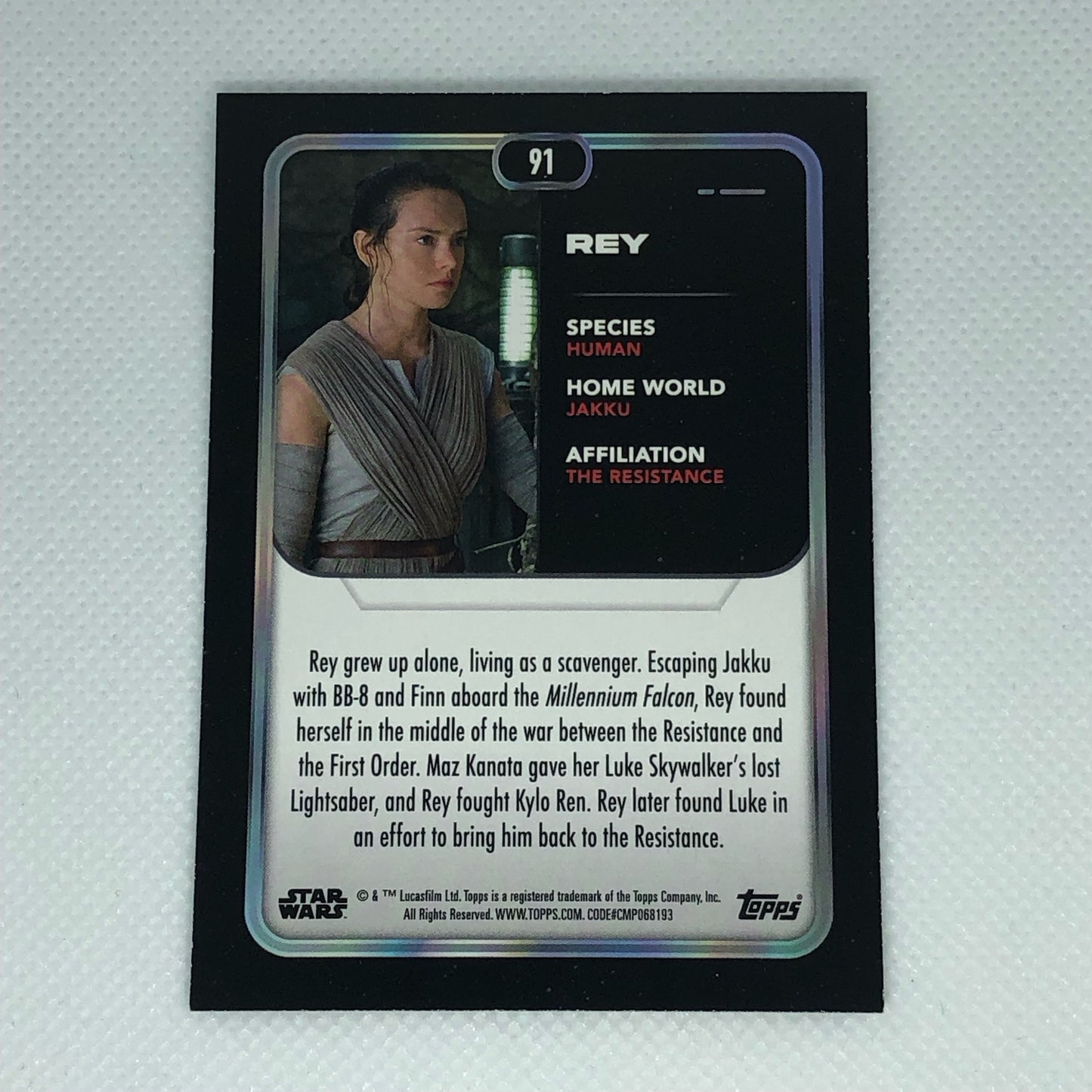 レイ 2023 Topps Star Wars ベースカード #91