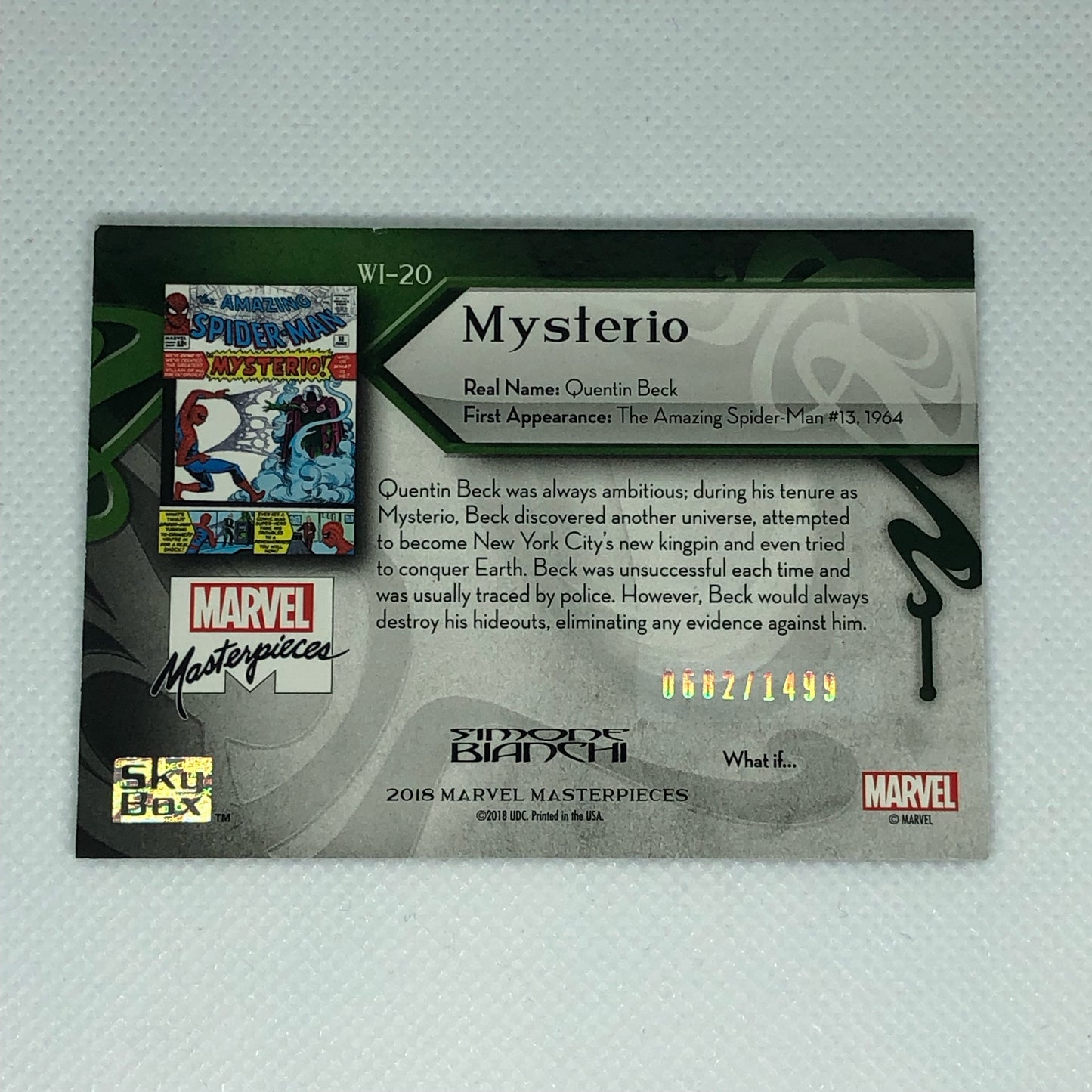 ミステリオ 2018 Marvel Masterpieces What If #WI-20 1499枚限定