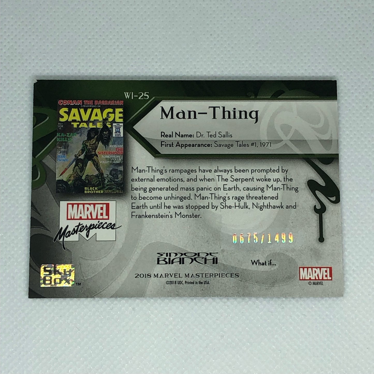 マンシング 2018 Marvel Masterpieces What If #WI-25 1499枚限定