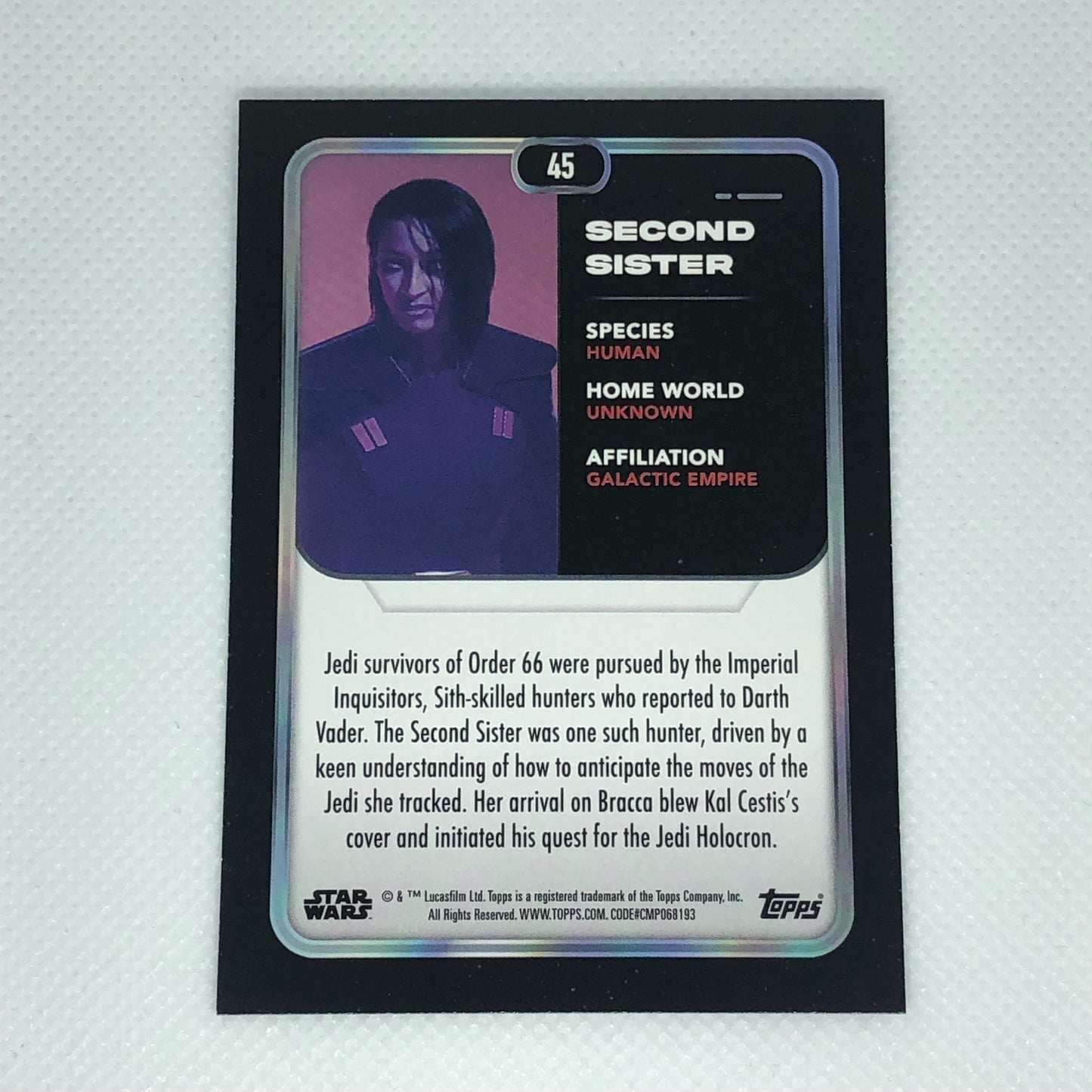 セカンド・シスター 2023 Topps Star Wars ベースカード #45