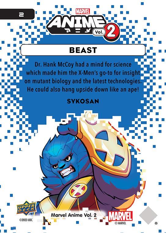 Beast / ビースト 2023 Upper Deck Marvel Anime Vol.2 ベースカード #2