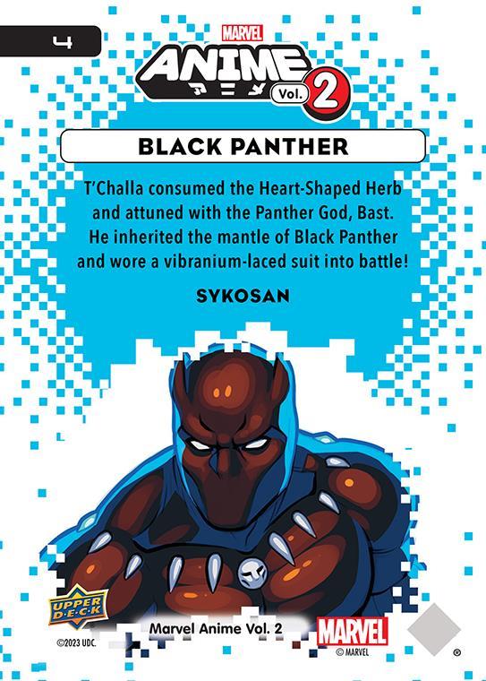 Black Panther / ブラックパンサー 2023 Upper Deck Marvel Anime Vol.2 ベースカード #4