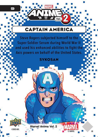 Captain America / キャプテン・アメリカ 2023 Upper Deck Marvel Anime Vol.2 ベースカード #9