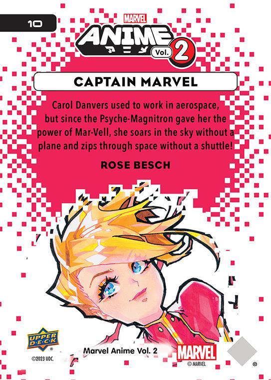 Captain Marvel / キャプテン・マーベル 2023 Upper Deck Marvel Anime Vol.2 ベースカード #10