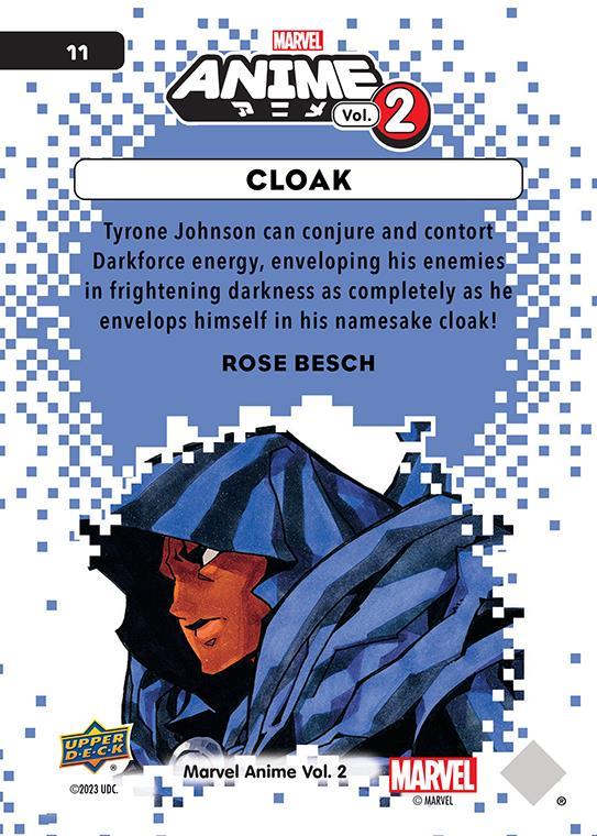 Cloak / クローク 2023 Upper Deck Marvel Anime Vol.2 ベースカード #11