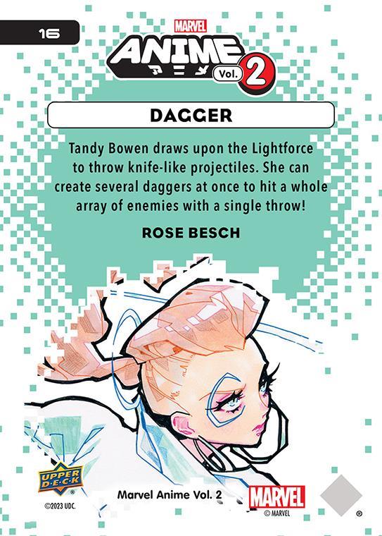 Dagger / ダガー 2023 Upper Deck Marvel Anime Vol.2 ベースカード #16