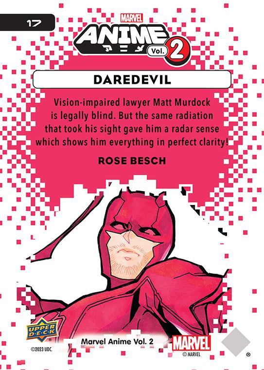 Daredevil / デアデビル 2023 Upper Deck Marvel Anime Vol.2 ベースカード #17