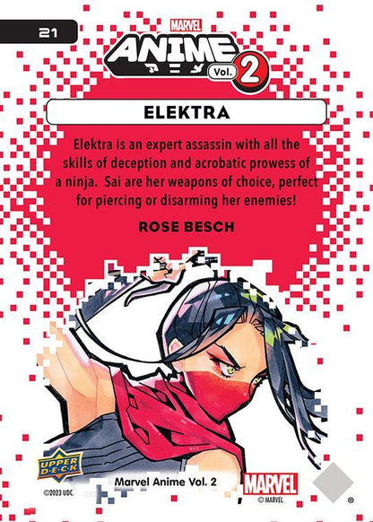 Elektra / エレクトラ 2023 Upper Deck Marvel Anime Vol.2 ベースカード #21