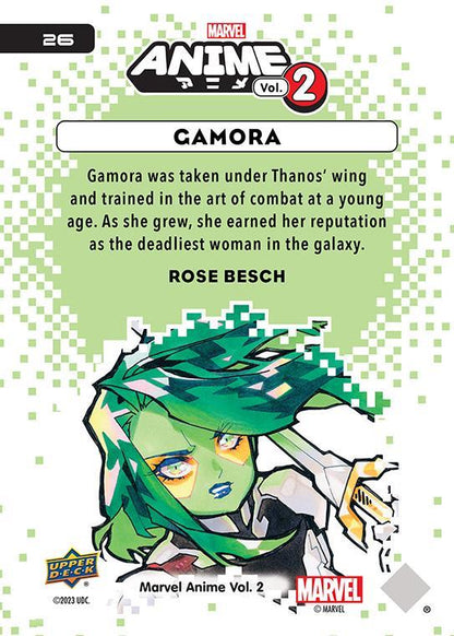 Gamora / ガモーラ 2023 Upper Deck Marvel Anime Vol.2 ベースカード #26