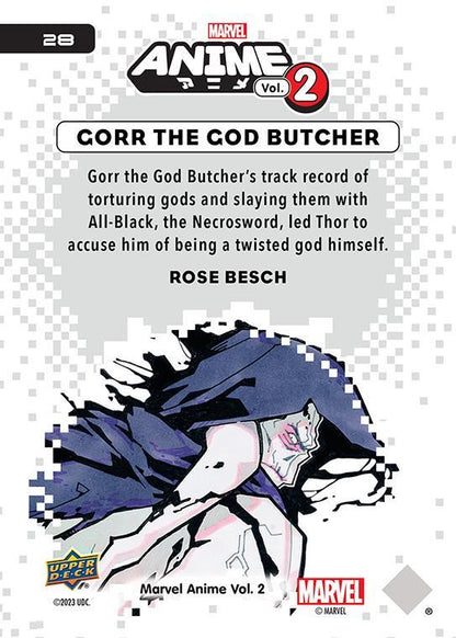 Gorr The God Butcher / ゴア・ザ・ゴッド・ブッチャー 2023 Upper Deck Marvel Anime Vol.2 ベースカード #28
