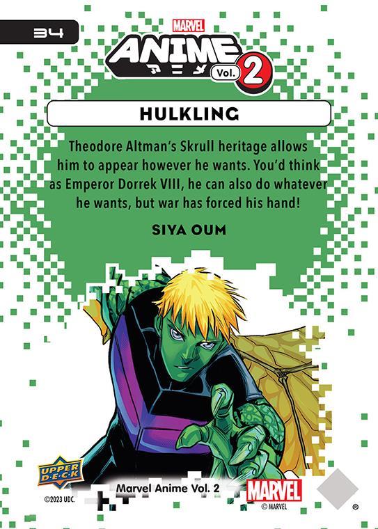 Hulkling / ハルクリング 2023 Upper Deck Marvel Anime Vol.2 ベースカード #34