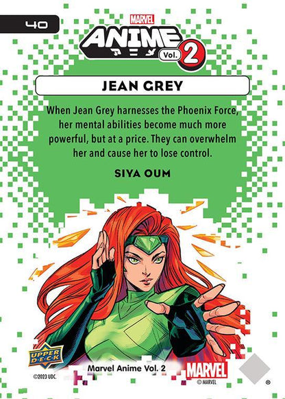 Jean Grey / ジーン・グレイ 2023 Upper Deck Marvel Anime Vol.2 ベースカード #40