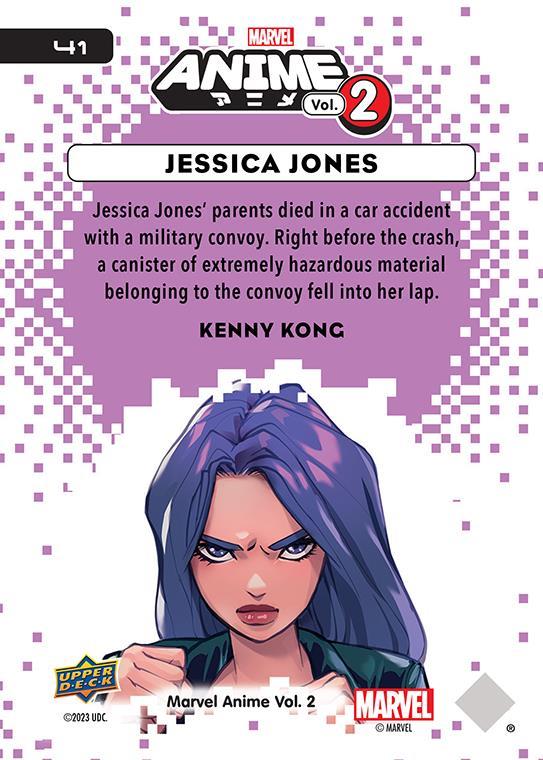 Jessica Jones / ジェシカ・ジョーンズ 2023 Upper Deck Marvel Anime Vol.2 ベースカード #41