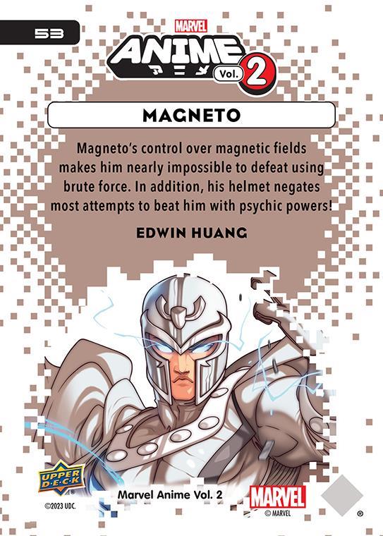 Magneto / マグニートー 2023 Upper Deck Marvel Anime Vol.2 ベースカード #53