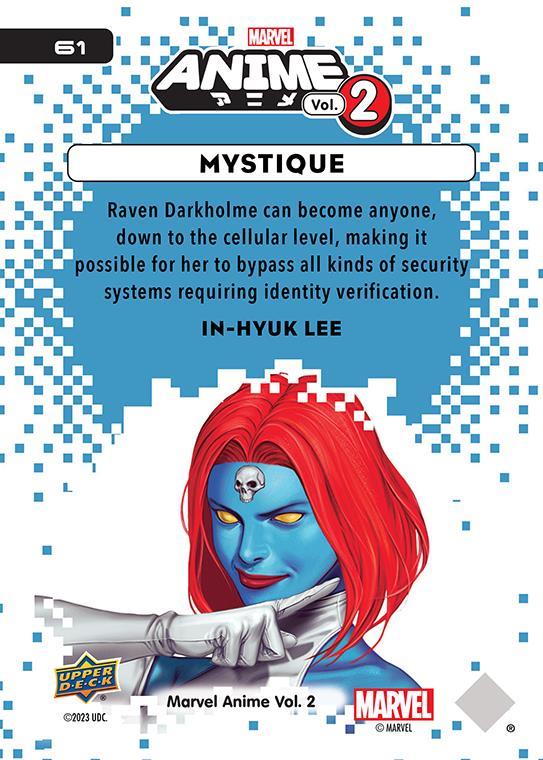 Mystique / ミスティーク 2023 Upper Deck Marvel Anime Vol.2 ベースカード #61