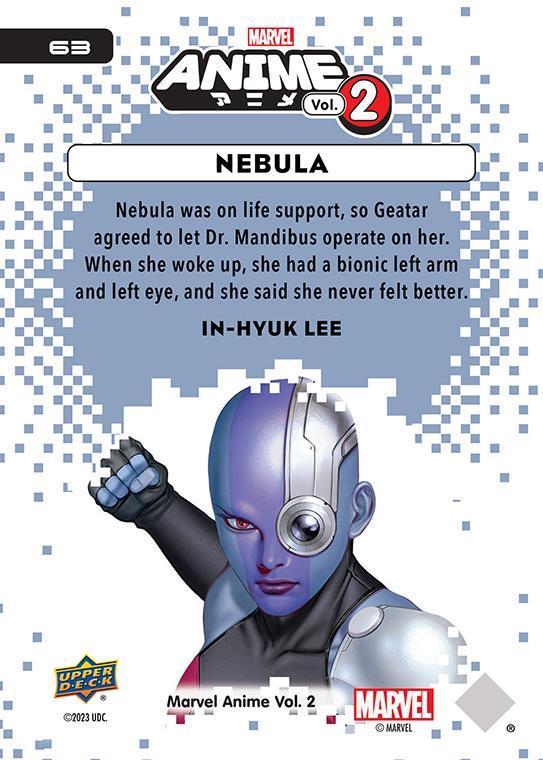 Nebula / ネビュラ 2023 Upper Deck Marvel Anime Vol.2 ベースカード #63