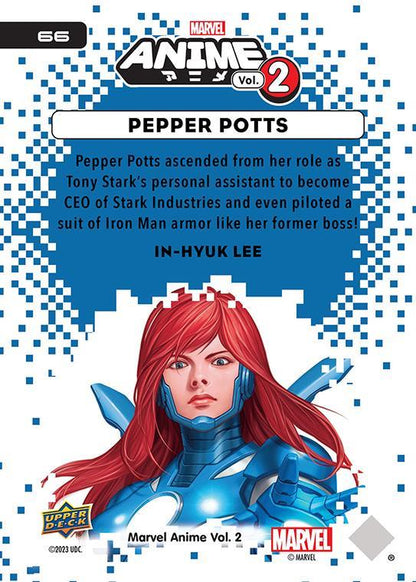 Pepper Potts / ペッパー・ポッツ 2023 Upper Deck Marvel Anime Vol.2 ベースカード #66