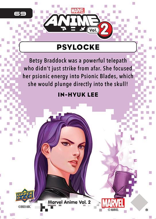 Psylocke / サイロック 2023 Upper Deck Marvel Anime Vol.2 ベースカード #69