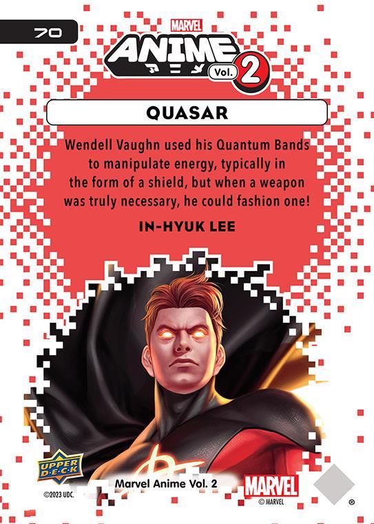 Quasar / クエーサー 2023 Upper Deck Marvel Anime Vol.2 ベースカード #70