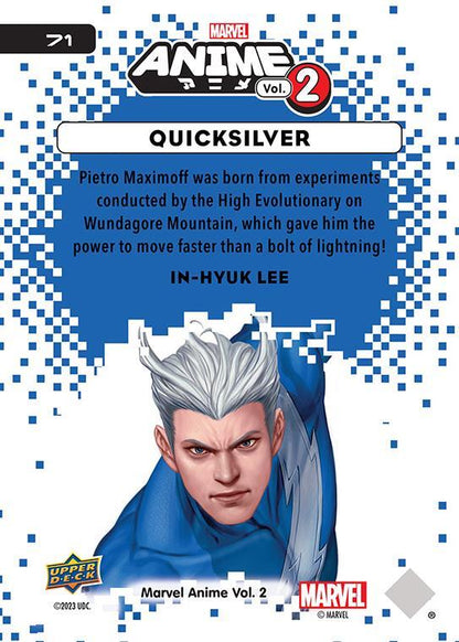 Quicksilver / クイックシルバー 2023 Upper Deck Marvel Anime Vol.2 ベースカード #71
