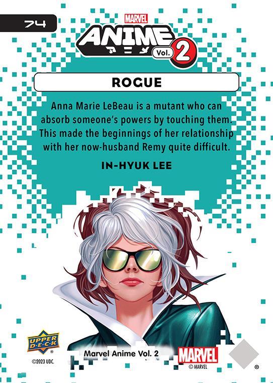 Rogue / ローグ 2023 Upper Deck Marvel Anime Vol.2 ベースカード #74