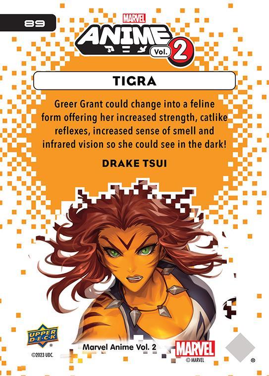 Tigra / ティグラ 2023 Upper Deck Marvel Anime Vol.2 ベースカード #89