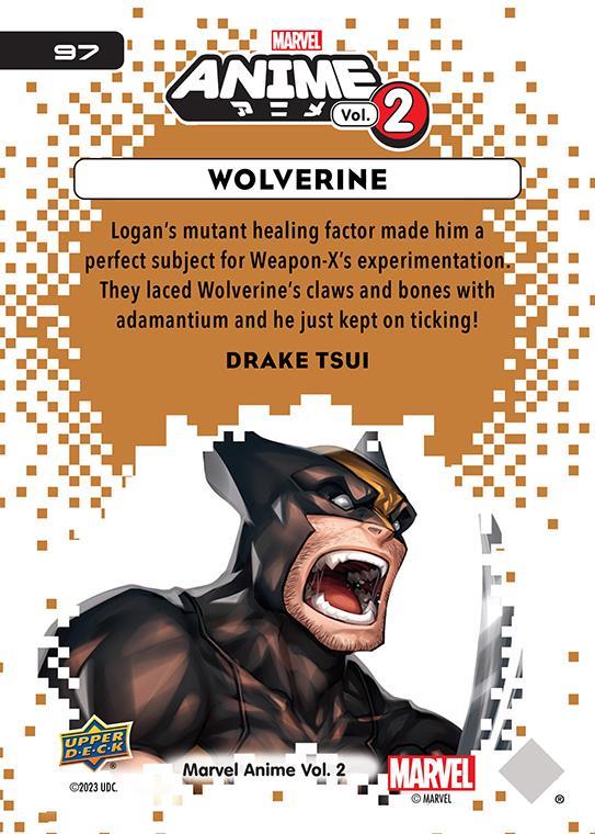 Wolverine / ウルヴァリン 2023 Upper Deck Marvel Anime Vol.2 ベースカード #97