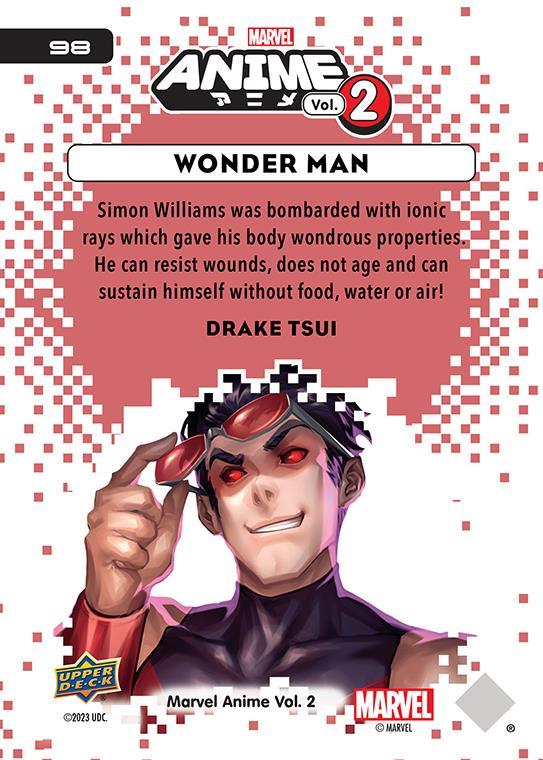 Wonder Man / ワンダーマン 2023 Upper Deck Marvel Anime Vol.2 ベースカード #98