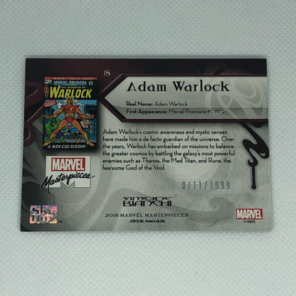 アダム・ウォーロック 2018 Marvel Masterpieces ベースカード #18 1999枚限定