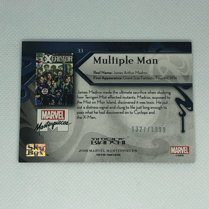 マルチプルマン 2018 Marvel Masterpieces ベースカード #33 1999枚限定