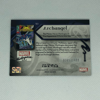 アークエンジェル 2018 Marvel Masterpieces ベースカード #50 1499枚限定